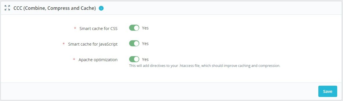 Prestashop Performance settings